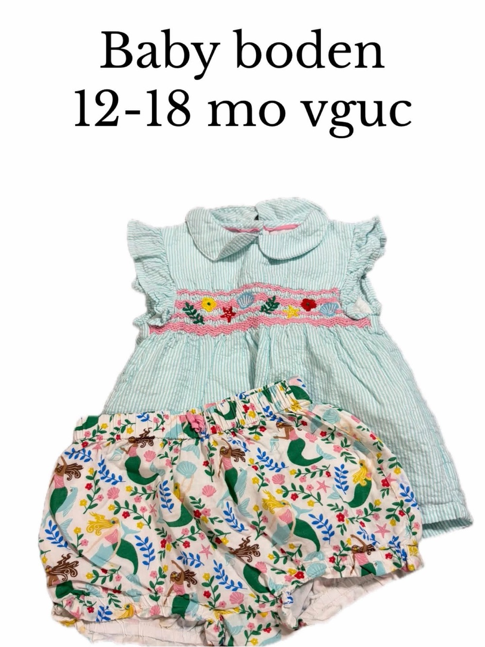 Baby boden 12-18 month sea animal beach outfit